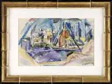 John Marin, Sailboat in City Harbor