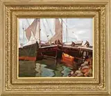 Signed, Gloucester Harbor Scene