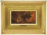Ralph Albert Blakelock, Indian Encampment at Sunset