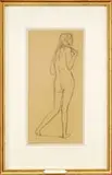 Rockwell Kent, The Children’s Mother, Pencil drawing of a standing nude woman