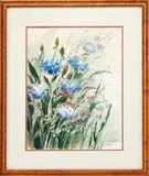 Marge Chavooshian, Pair of Wildflower Scenes, Watercolor scenes show colorful wildflowers and grasses
