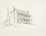 Joyce Williams, Three Works, All signed “Joyce Williams” and in black mattes. All pencil sketches of buildings