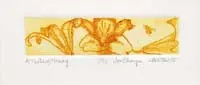 Henri L'Evêque, Two Works, 1) “A Taste of Honey” 17/75. Etching shows three lilies, inscribed, signed, titled and numbered in pencil