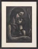 Georges Rouault, Il Serait Si Doux D’Aimer (It Would Be So Sweet to Love), Lithograph shows a mother and child looking at each other eye to eye