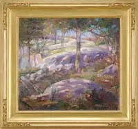 Maurice Compris, Summer Splendor, Rockport, Oil on canvas