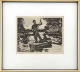 Frank Weston Benson, Hunter Poling a Boat