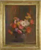 Signed, Vase of Peonies
