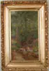 Willis A. Adams, The Brook, Rectangular oil on canvas depicting a brook and forested landscape