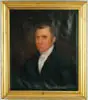 Unsigned, Portrait of a Gentleman, Oil on canvas half portrait of a young man wearing black coat and white shirt