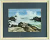 Hulda Werner, Along the Marginal Way-Ogunquit, Maine, Watercolor scene shows crashing waves on rocky shore