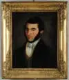 Untitled by Portrait Of A Gentleman, Oil on canvas portrait of man with beard wearing black coat, gold vest, and white shirt, sold Jan 2003