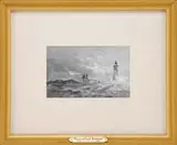 William Trost Richards, Ship Near Lighthouse