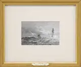 William Trost Richards, Ship Near Lighthouse
