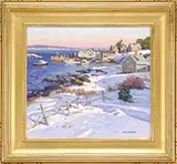 Thomas Nicholas, A Monhegan Winter, Oil on canvas