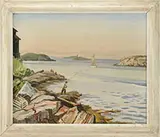 Stephen Etnier, Fishing Off Gilbert Head, Maine, Oil on canvas