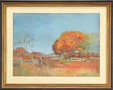 Louis Doyle Norton, Fall in Kennebunkport, Maine, Watercolor/gouache