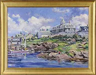 Keith Oehmig, Monhegan Morning, Large oil on canvas