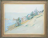 Hans Moller, Sunday Morning, Monhegan, Oil on canvas