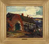 George Pearse Ennis, Eastport Boatyard, Oil on canvas