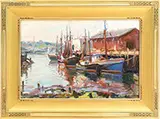 Emile Albert Gruppe, Boats at Dock