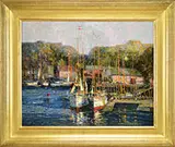 John Charles Terelak, Harbor View, Oil on canvas