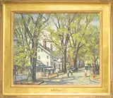 Kenneth Knowles, A View of Main St, Nantucket, Ma, Oil on canvas