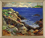 Henry J. Billings, Rockport Coast with Thatcher’s Island, Oil on canvas