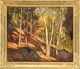 William Lester Stevens, Hillside Landscape in Fall