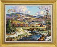 Wayne Beam Morrell, Near Jeffersonville, Vermont, Oil on masonite