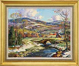 Wayne Beam Morrell, Near Jeffersonville, Vermont, Oil on masonite