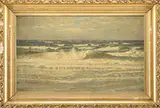 Laura Woodward, Beach with Crashing Waves, Oil on canvas