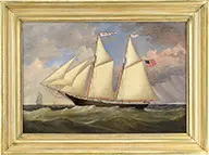 John A. Knight, Portrait of the Schooner “Emily H, NAYLOR”. Oil on canvas
