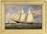 John A. Knight, Portrait of the Schooner “Emily H, NAYLOR”. Oil on canvas