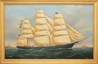 Reginald Eugene Nickerson, Portrait of the Ship “Sachem, Oil on canvas