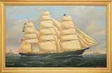 Reginald Eugene Nickerson, Portrait of the Ship “Sachem, Oil on canvas