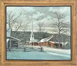 Eric Sloane, Vermont Grafton Church, Oil on Masonite