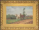 Frank Russell Green, Man Plowing the Fields, Oil on canvas
