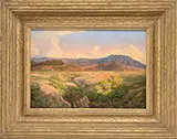 Samuel Colman, Colorado Where the Mountains Meet the Desert, Oil on canvas laid to board housed in a period gilt frame