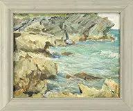 Maurice George Logan, California Rocky Coast, Oil on board