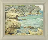 Maurice George Logan, California Rocky Coast, Oil on board