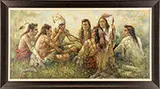 Troy Denton, Passing the Peace Pipe, Oil on canvas