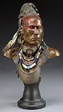 J. A. Ford, Native American Brave, Polychrome bronze