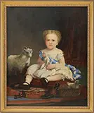 Charles V. Brown, Child with Toys, Oil on canvas