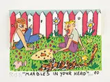 James Rizzi, Two Works: “Marbles in Your Head” and “Follow the Leader