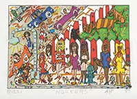 Hookers by James Rizzi, 3-D Color Serigraph, sold Feb 2014