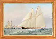 Barlow Moore, British Yacht Race, Oil on canvas
