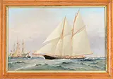 Barlow Moore, British Yacht Race, Oil on canvas