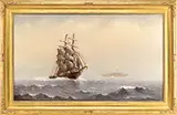 Margaret Johnson, Passing Ship, Large oil on canvas