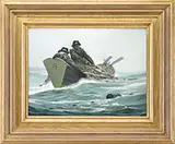 Chester K. Van Nortwick, Net Fisherman, Oil on masonite