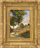 Henri Harpignies, Hillside Landscape with Trees